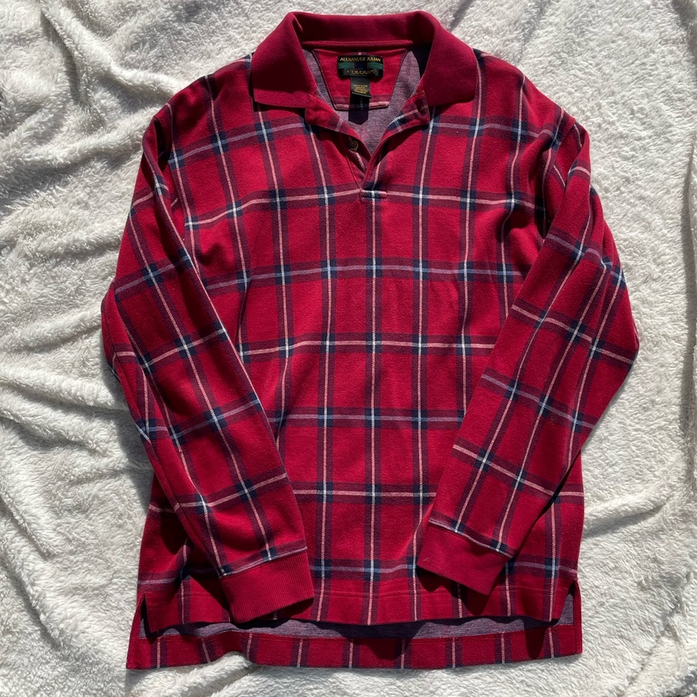 Alexander Julian Vibrant Red Plaid Shirt